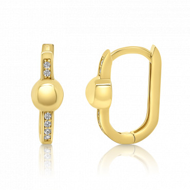 Cercei din aur galben de 14K