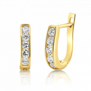 Cercei din aur galben de 14K